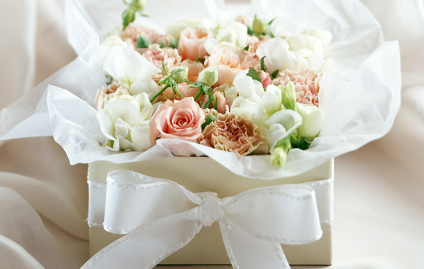 Коробка с цветами