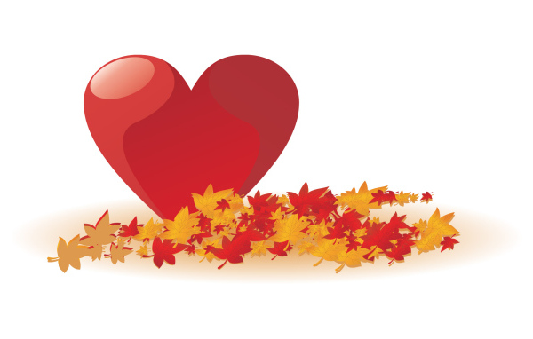 Осеннее сердечко в День Св. Валентина
