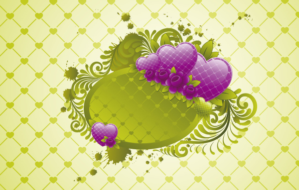 Сердечки в клетку