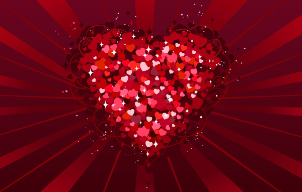 Тысячи сердец в День Св. Валентина