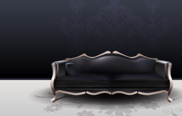Черная софа
