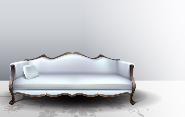 Белая софа
