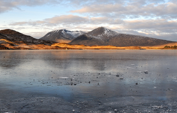 Замерзшее горное озеро