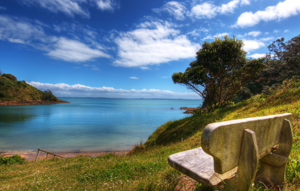 Красивый вид на залив