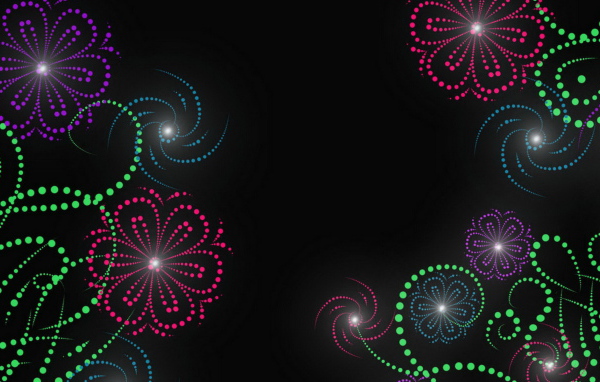 Цветы из света