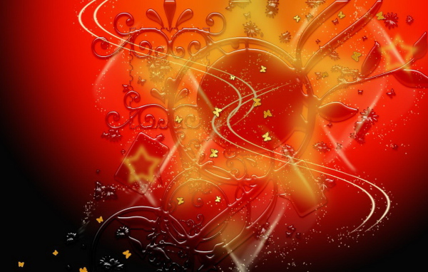 Узоры в красном цвете