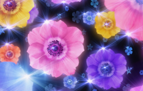 Сверкающие цветки