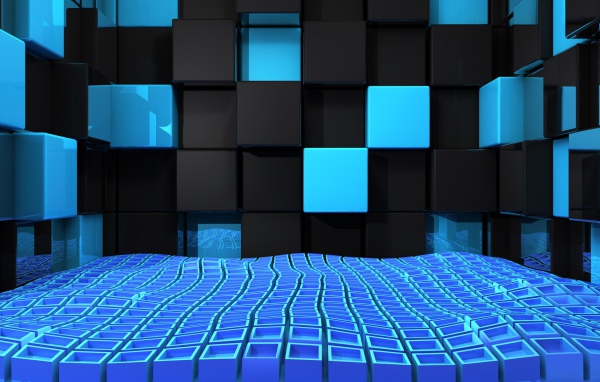 Черные и голубые кубы