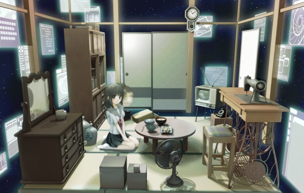 Девочка в комнате