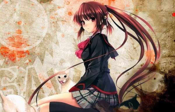 Девочка с кошками