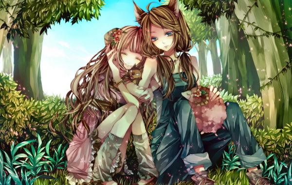 Девочки в лесу