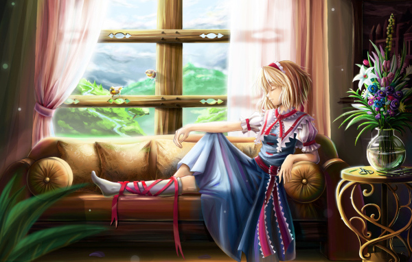 Отдыхая на диванчике