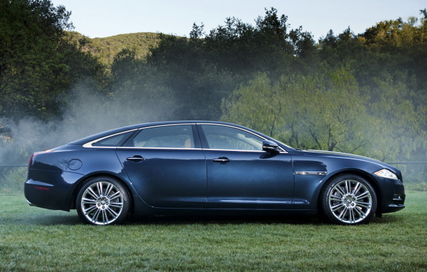 Ягуар XJ в лесу