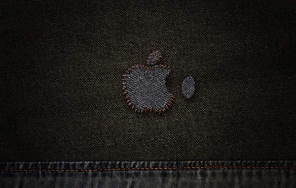 Джинсовая нашивка Apple