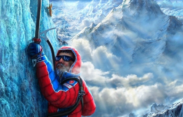 Альпинист в горах