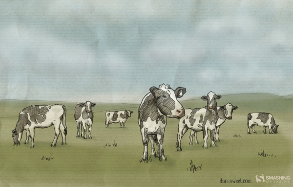 рисованные коровы