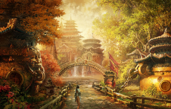 Девушка в саду