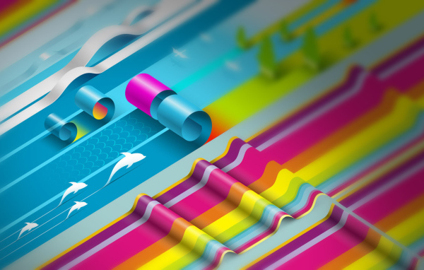 Рулон цветной бумаги