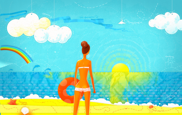 Девушка на пляже