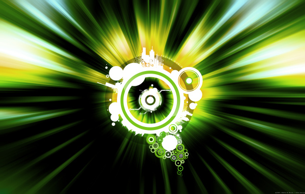 Зеленый векторный мир