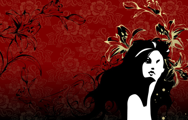 Красная орхидея