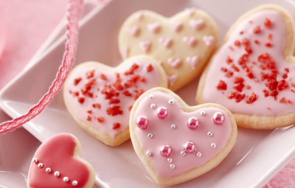 Печенье в форме сердца