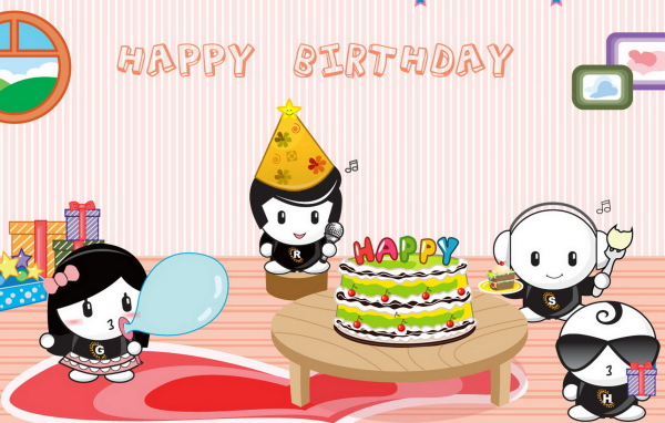 Веселая компания на дне рождения