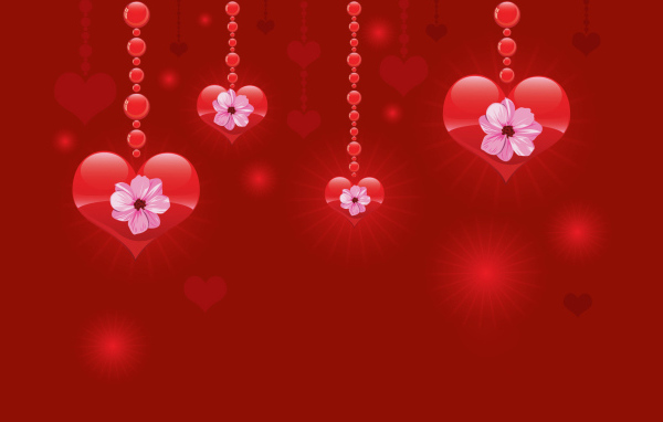 Сердца в День Влюбленных