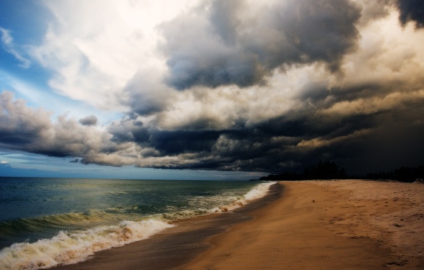 На пляже после шторма