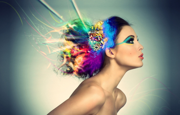 Заколка в волосах