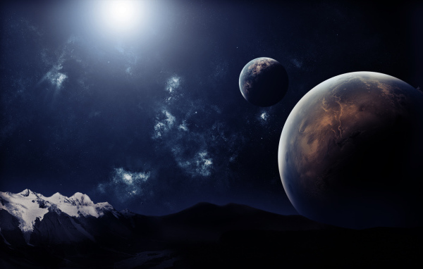 Планеты над горами