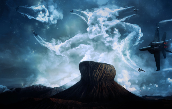 Истребители в небе