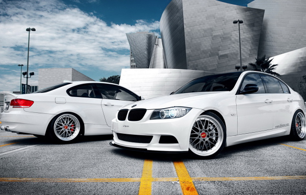 white BMW