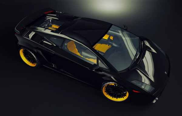 Черный Lamborghini