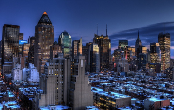 Вечерний Манхеттен, Нью-Йорк