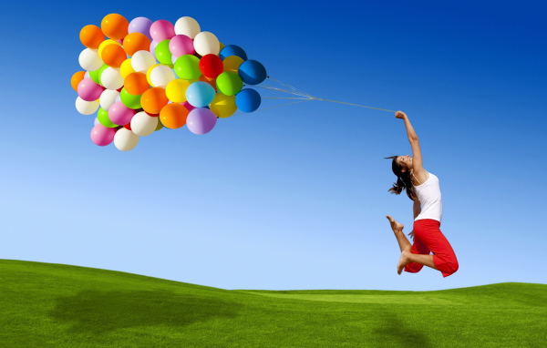 Девушка и воздушные шары