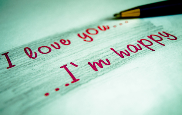 надпись I love you