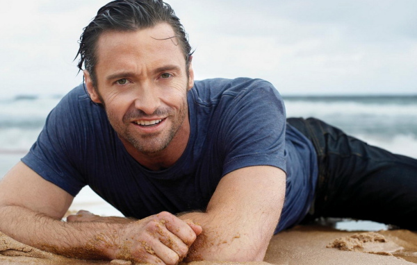 Hugh-Jackman на пляже