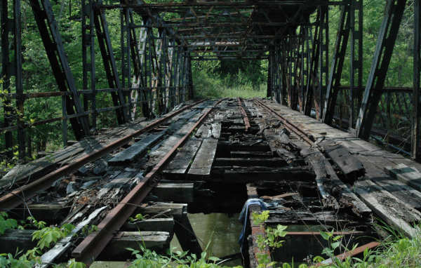 Разрушенная железная дорога
