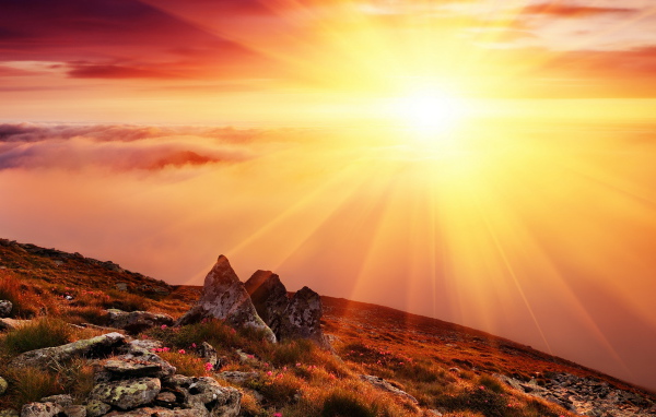 Закат в горах