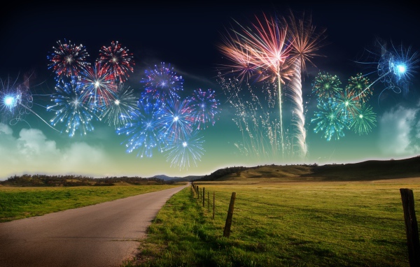 Фейерверк на небе