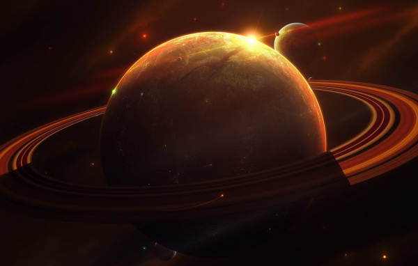 Гигантская планета с кольцами