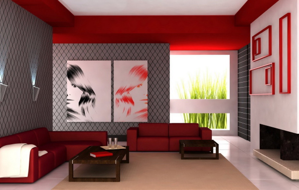 Прямоугольный стиль комнаты