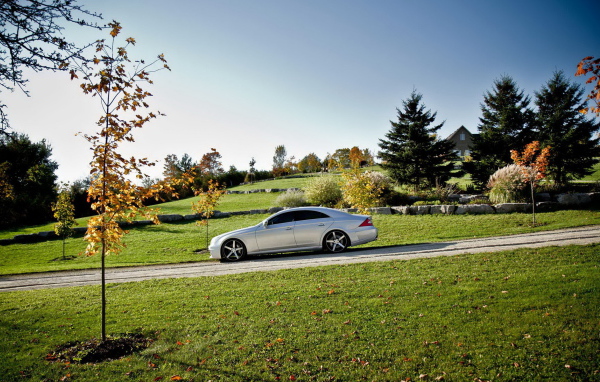 Mercedes Benz CLS на природе