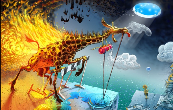 Горящий жираф