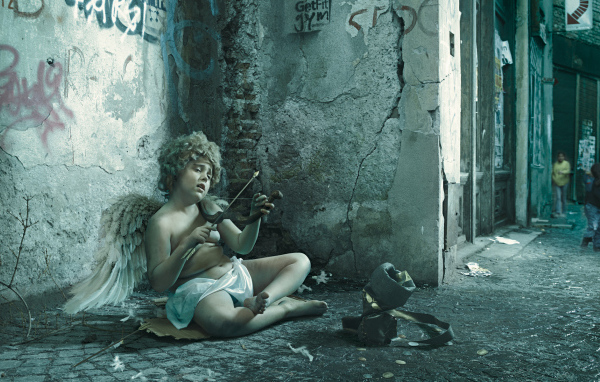 Купидон на улице