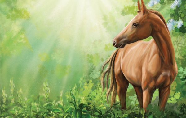 Рисованная лошадь