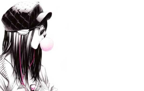 Девочка с жевачкой