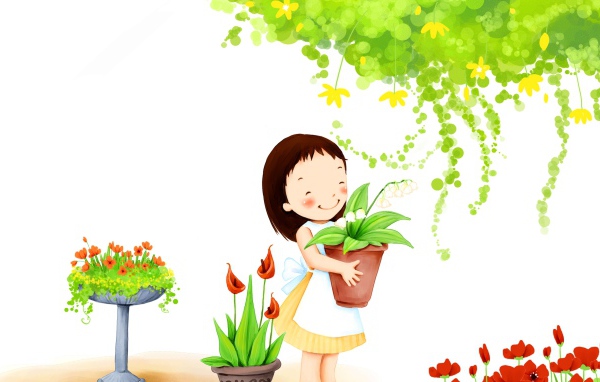 Девочка с цветами