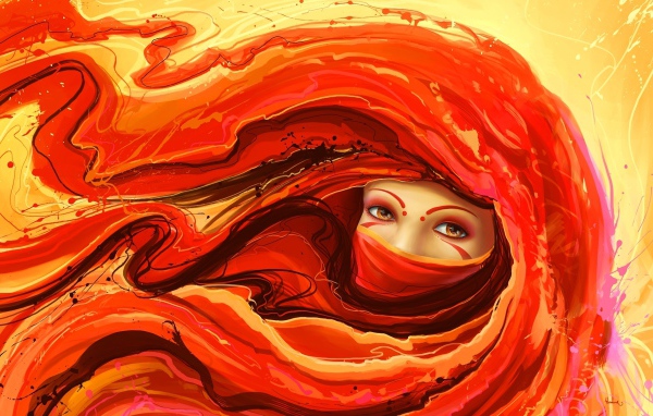 Девушка в платке